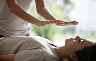 Reiki-Behandlung zur Aktivierung der Selbstheilungskräfte und Förderung von Entspannung